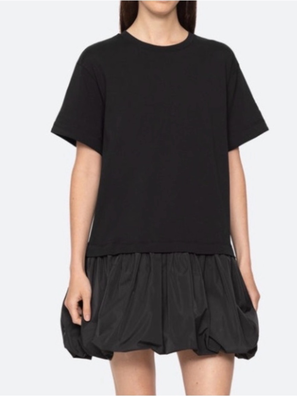 Sea Black Short-Sleeve Dress